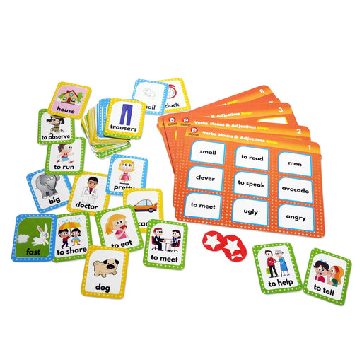 Verbs, Nouns & Adjectives Bingo - Educatodo material didáctico y juegos educativos - Educatodo