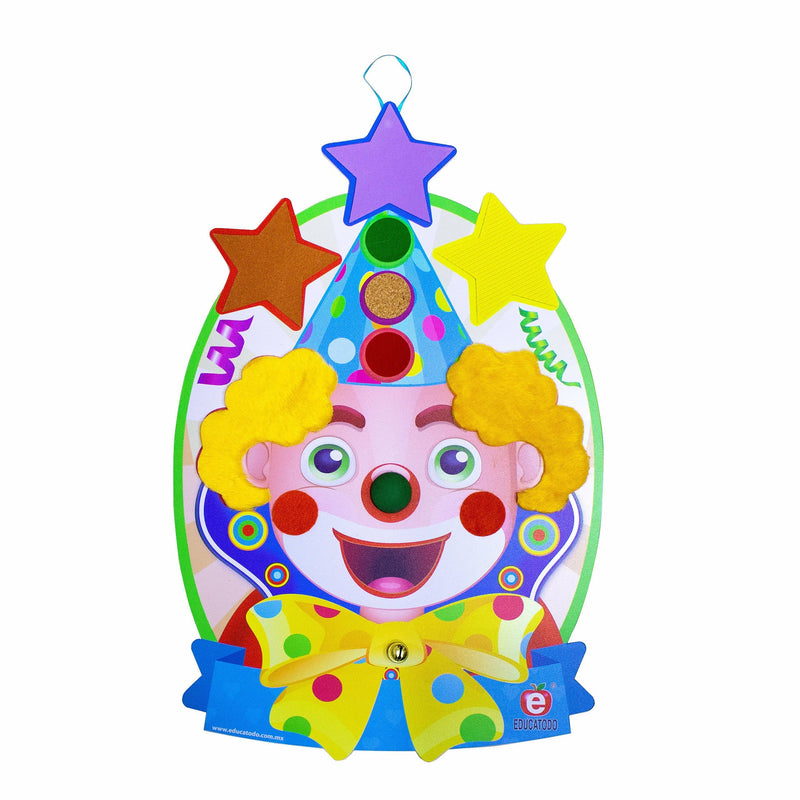 Payaso Silueta de Texturas - Educatodo material didáctico y juegos educativos - Educatodo