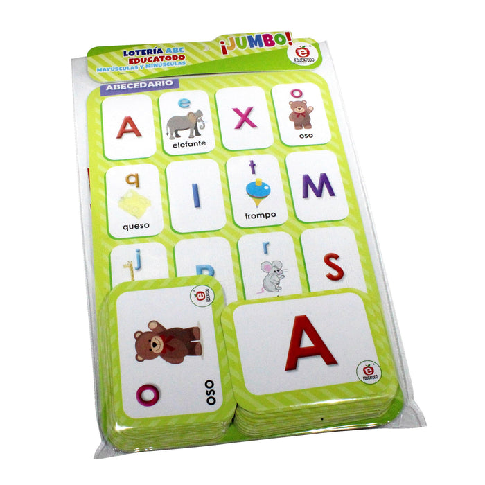 Lotería ABC Jumbo Mayúsculas y Minúsculas - Educatodo material didáctico y juegos educativos - Educatodo