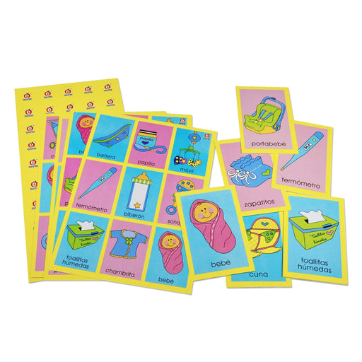 Lotería Arcoíris Baby Shower - Educatodo material didáctico y juegos educativos - Educatodo