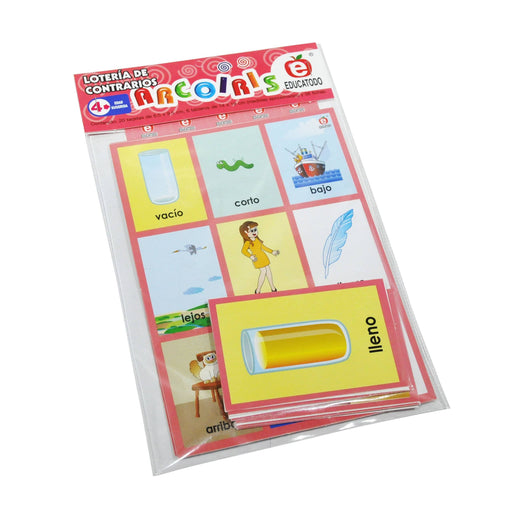 Lotería Arcoíris de Contrarios - Educatodo material didáctico y juegos educativos - Educatodo