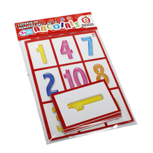 Lotería Arcoíris de Números - Educatodo material didáctico y juegos educativos - Educatodo