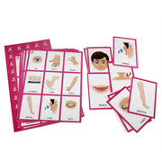 Lotería Arcoíris de Partes del Cuerpo Humano - Educatodo material didáctico y juegos educativos - Educatodo