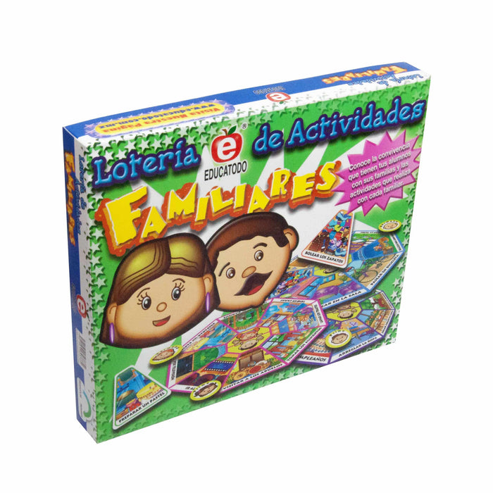 Lotería de Actividades Familiares - Educatodo material didáctico y juegos educativos - Educatodo