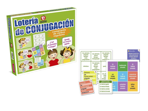 Lotería de Conjugación Compuesta - Educatodo material didáctico y juegos educativos - Educatodo