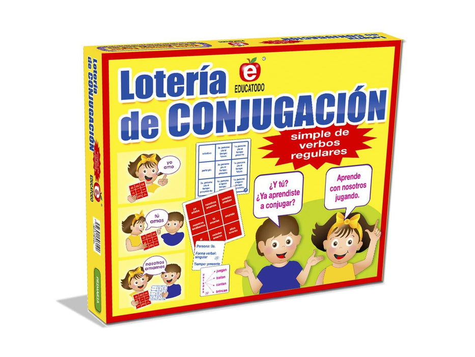 Lotería de Conjugación Simple - Educatodo material didáctico y juegos educativos - Educatodo