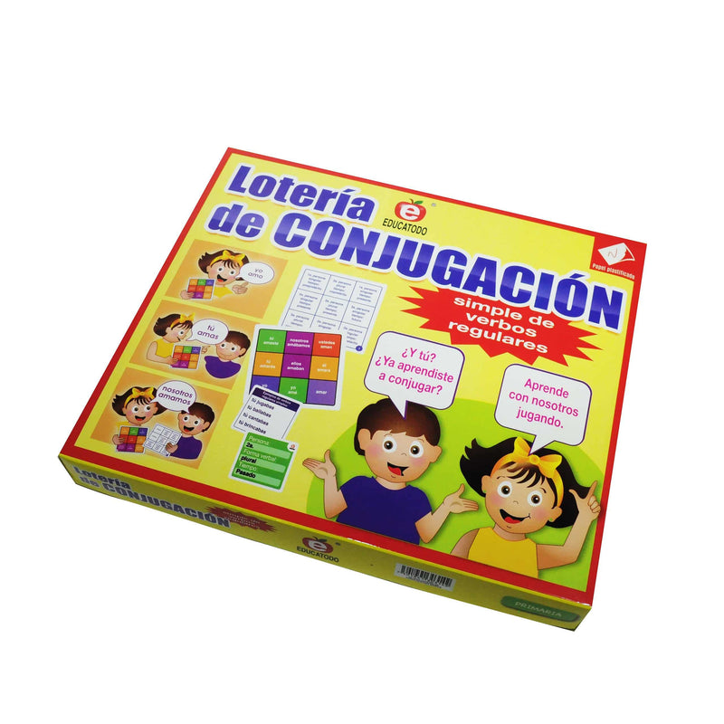 Lotería de Conjugación Simple - Educatodo material didáctico y juegos educativos - Educatodo