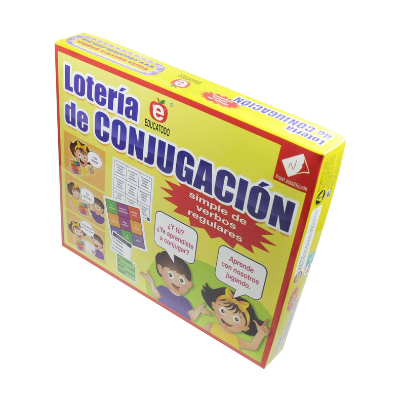 Lotería de Conjugación Simple - Educatodo material didáctico y juegos educativos - Educatodo