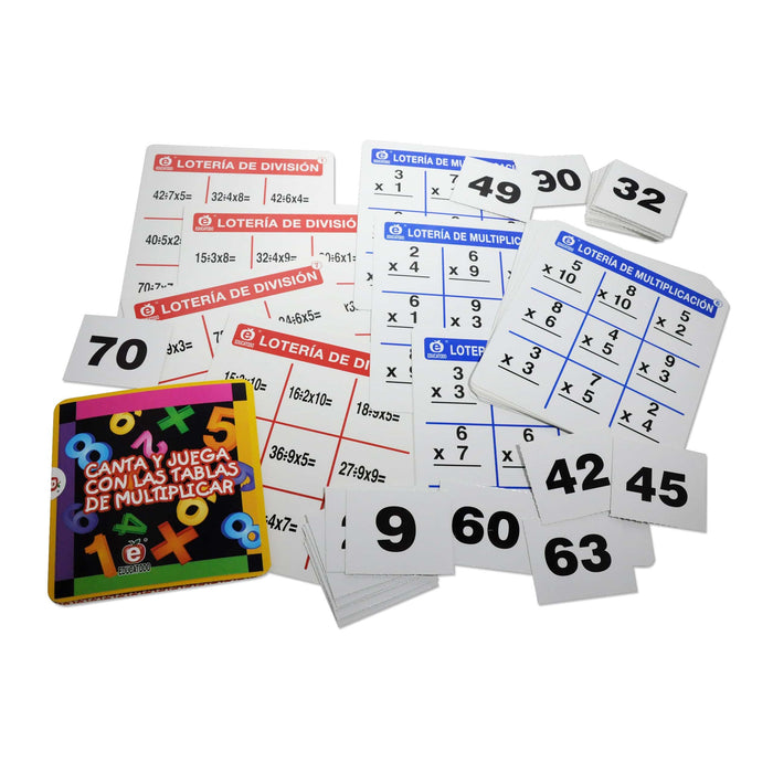 Lotería de Multiplicación y División - Educatodo material didáctico y juegos educativos - Educatodo