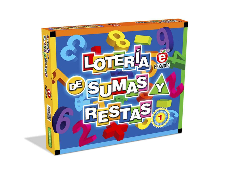 Lotería de Sumas y Restas - Educatodo material didáctico y juegos educativos - Educatodo