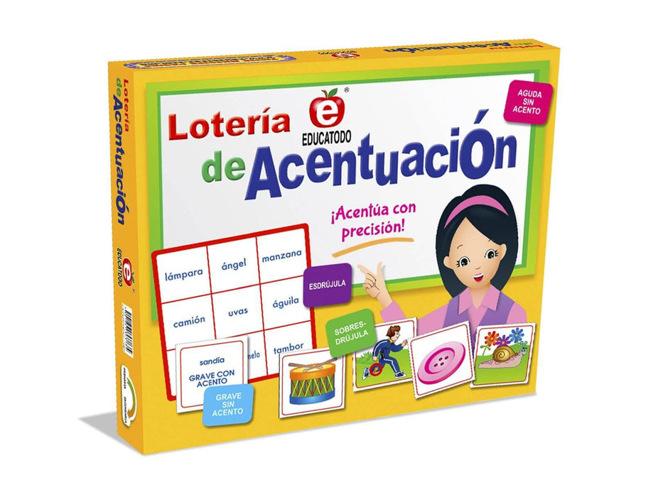 Lotería Educatodo de Acentuación - Educatodo material didáctico y juegos educativos - Educatodo