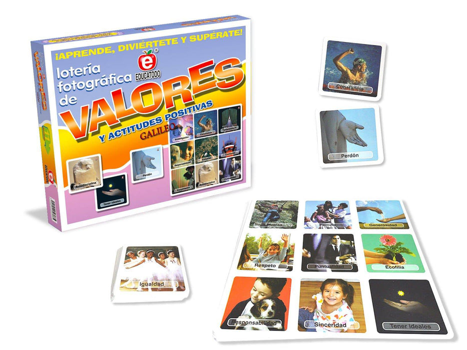 Lotería Fotográfica de Valores Galileo - Educatodo material didáctico y juegos educativos - Educatodo