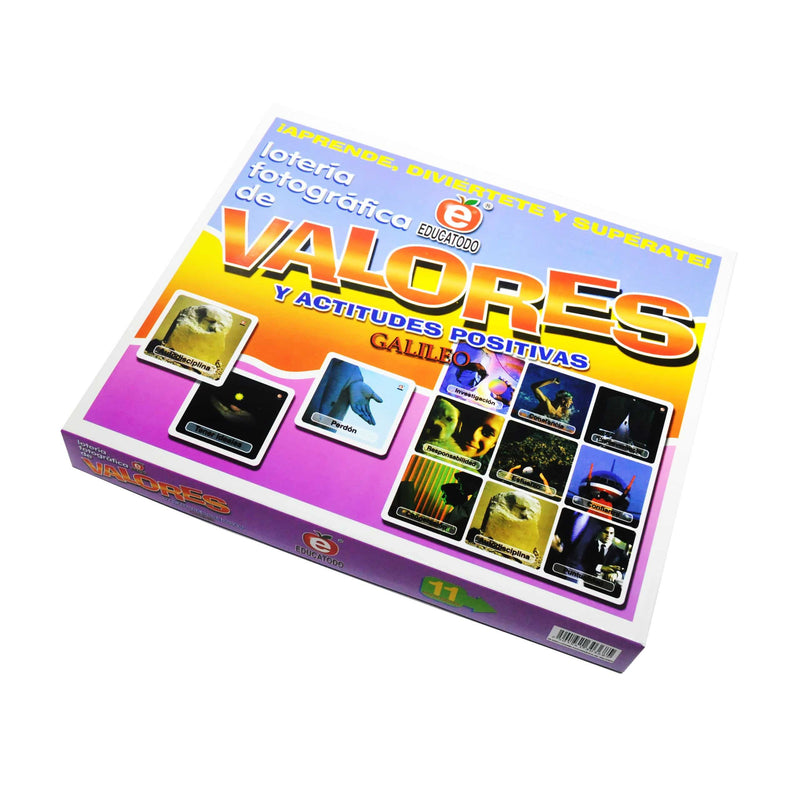 Lotería Fotográfica de Valores Galileo - Educatodo material didáctico y juegos educativos - Educatodo
