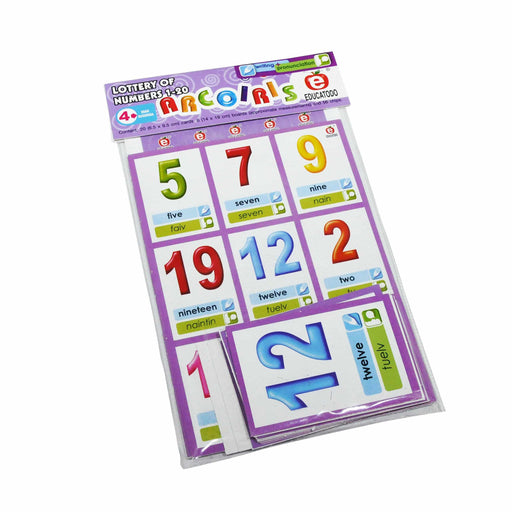 Lottery of Numbers 1-20 Arcoiris - Educatodo material didáctico y juegos educativos - Educatodo