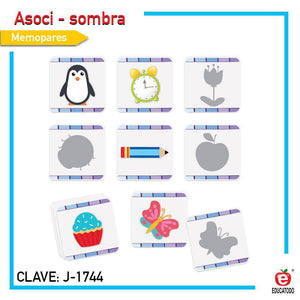 Memopares Asoci-Sombra - Educatodo material didáctico y juegos educativos - Educatodo