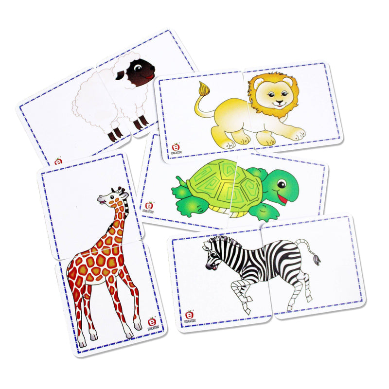 Memopares Asociación Mitades de Animales - Educatodo material didáctico y juegos educativos - Educatodo