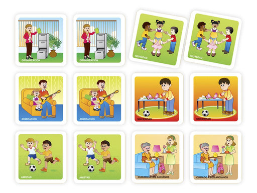 Memopares de Valores c/54 Tarjetas Estireno Cal 15 - Educatodo material didáctico y juegos educativos - Educatodo
