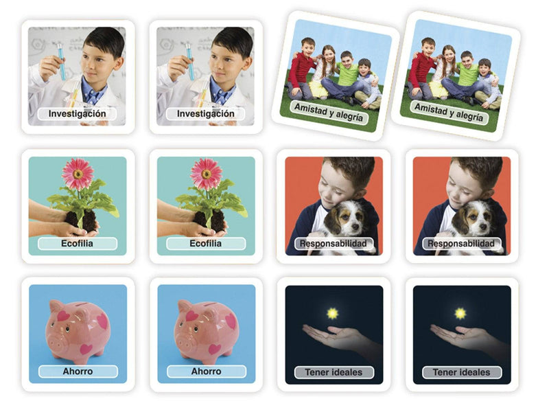Memopares de Valores Fotográfico - Educatodo material didáctico y juegos educativos - Educatodo