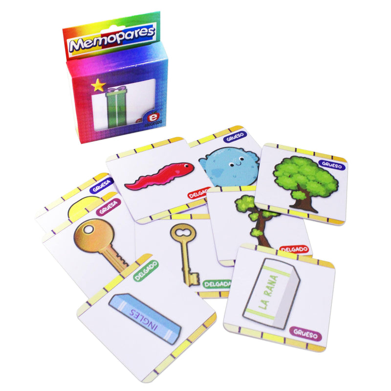Memopares Delgado-Grueso - Educatodo material didáctico y juegos educativos - Educatodo