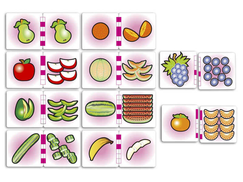 Memopares Fracciones Con Frutas - Educatodo material didáctico y juegos educativos - Educatodo