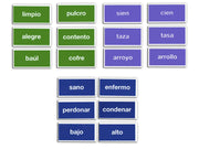Memopares Sinónimos, Antónimos y Homófonas - Educatodo material didáctico y juegos educativos - Educatodo