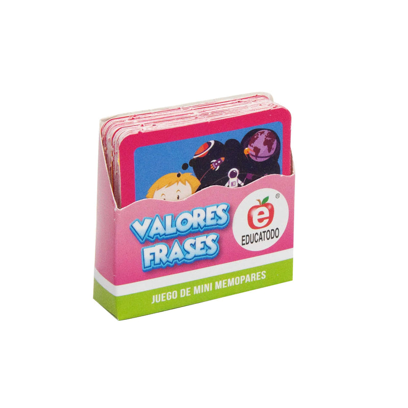 Mini Memopares Valores Frases - Educatodo material didáctico y juegos educativos - Educatodo