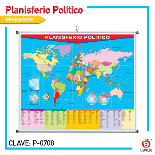 Plumocolor Planisferio - Educatodo material didáctico y juegos educativos - Educatodo