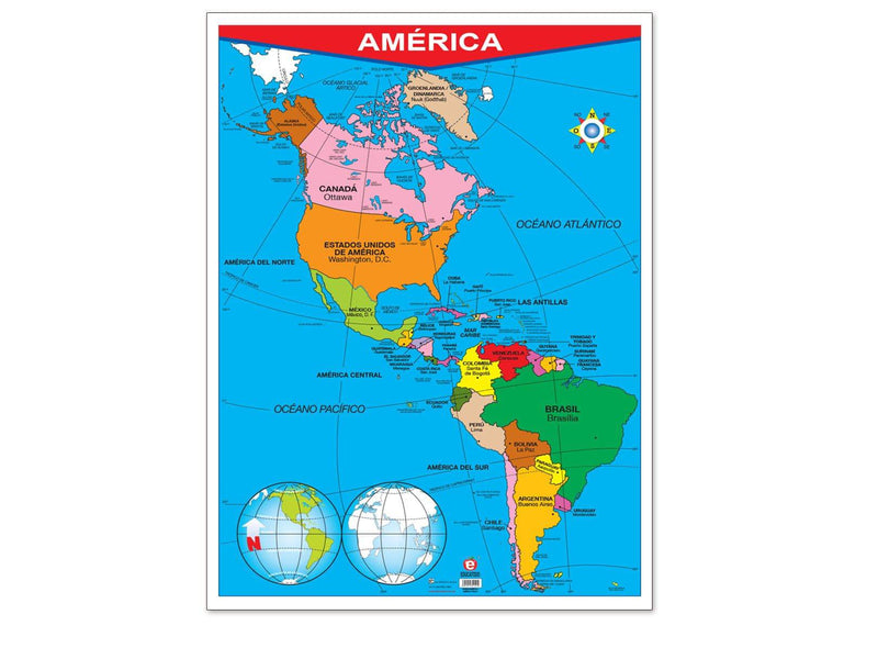 Póster América - Educatodo material didáctico y juegos educativos - Educatodo