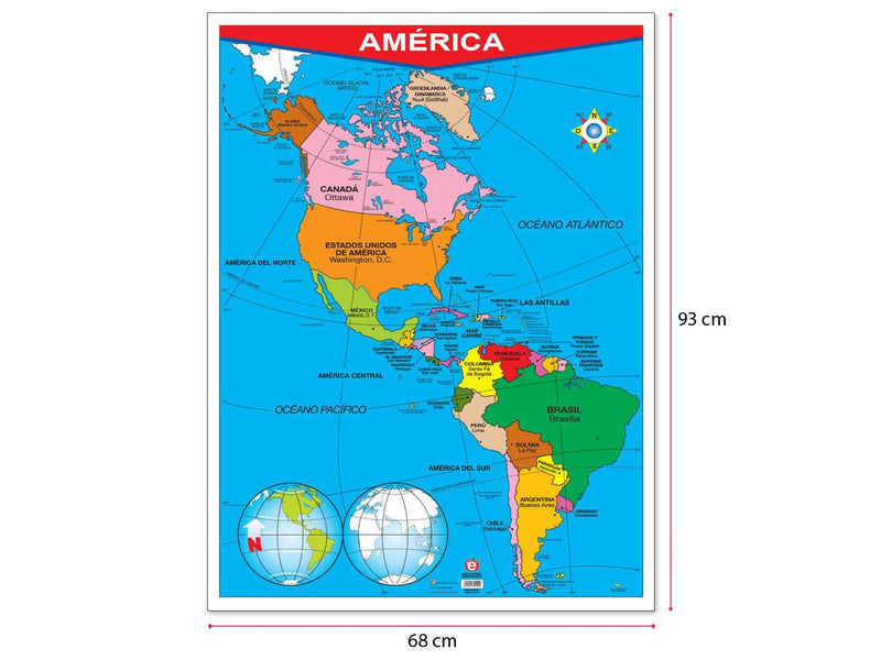 Póster América - Educatodo material didáctico y juegos educativos - Educatodo
