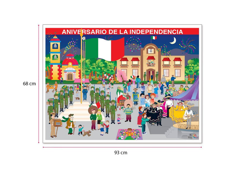 Póster Aniversario De La Independencia - Educatodo material didáctico y juegos educativos - Educatodo