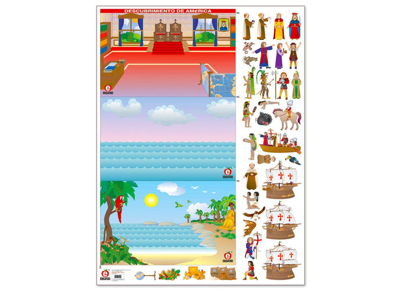 Póster Descubrimiento de América - Educatodo material didáctico y juegos educativos - Educatodo