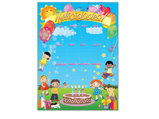 Póster ¡Felicidades! - Educatodo material didáctico y juegos educativos - Educatodo