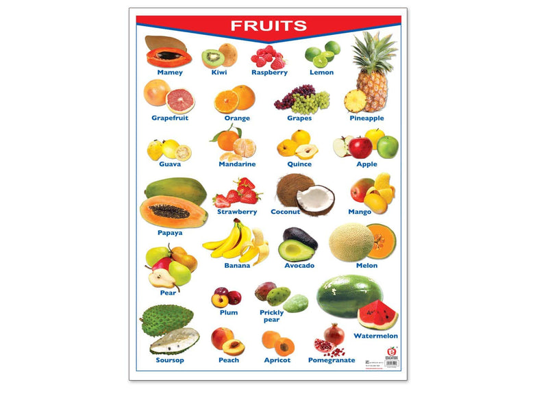 Póster Frutas/Fruits - Educatodo material didáctico y juegos educativos - Educatodo