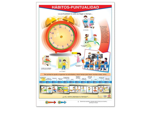 Póster Hábitos Puntualidad - Educatodo material didáctico y juegos educativos - Educatodo