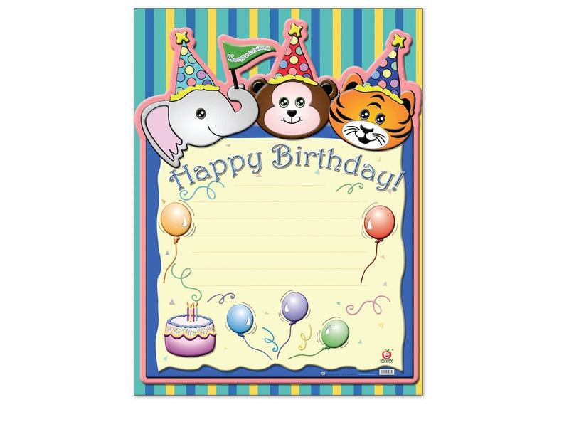Póster Happy Birthday - Educatodo material didáctico y juegos educativos - Educatodo