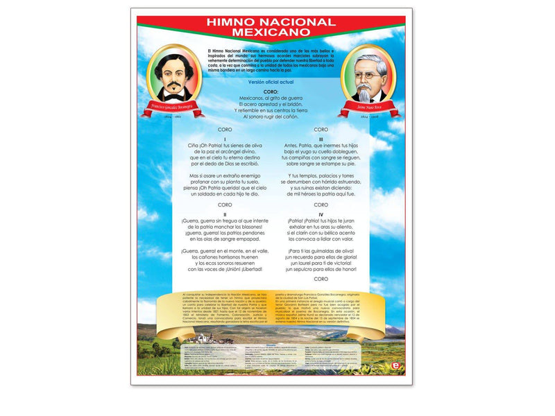 Póster Himno Nacional Mexicano / Símbolos Patrios - Educatodo material didáctico y juegos educativos - Educatodo