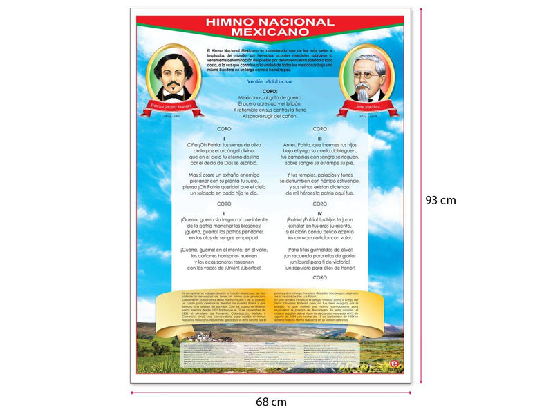 Póster Himno Nacional Mexicano / Símbolos Patrios - Educatodo material didáctico y juegos educativos - Educatodo