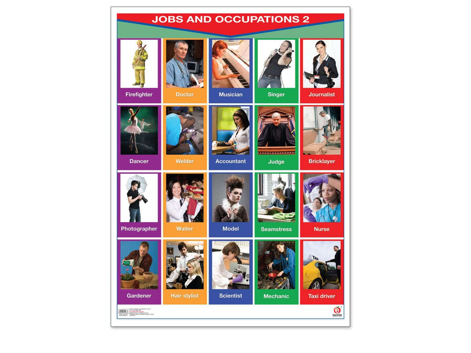 Póster Jobs And Occupations 1/2 - Educatodo material didáctico y juegos educativos - Educatodo