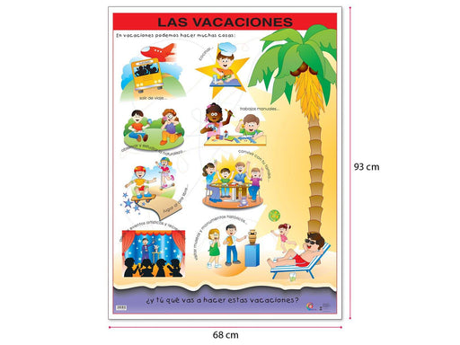 Póster Las Vacaciones - Educatodo material didáctico y juegos educativos - Educatodo