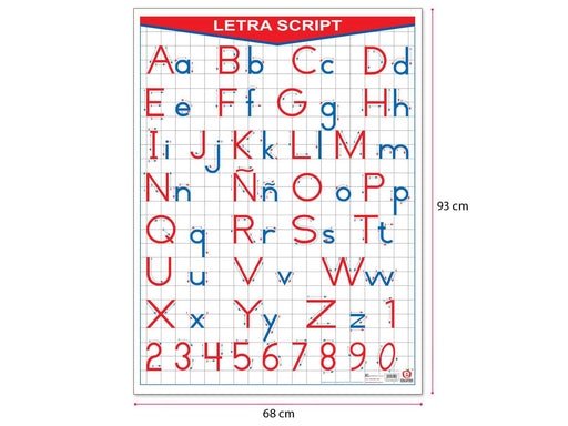 Póster Letra Script - Educatodo material didáctico y juegos educativos - Educatodo