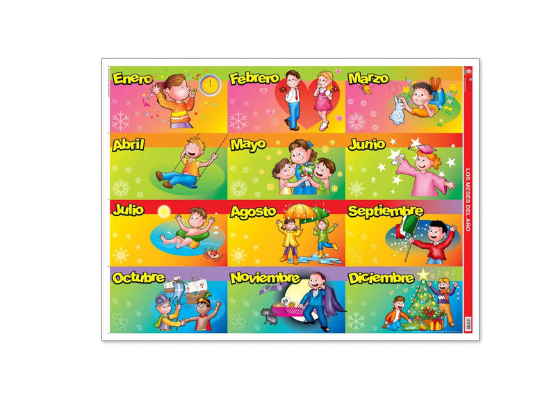 Póster Los Meses del Año - Educatodo material didáctico y juegos educativos - Educatodo