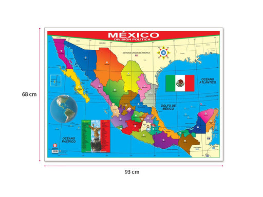 Póster México D.P. (Bandera) - Educatodo material didáctico y juegos educativos - Educatodo