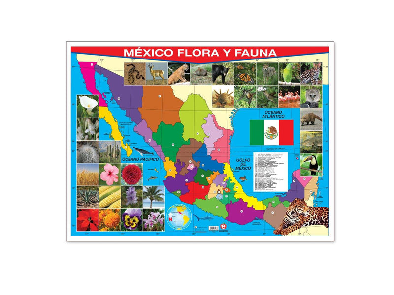 Póster México Flora y Fauna - Educatodo material didáctico y juegos educativos - Educatodo