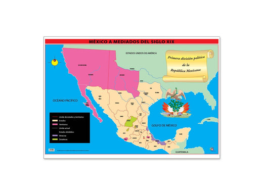 Póster México Siglo XIX D.P. / La Nueva España D.P. - Educatodo material didáctico y juegos educativos - Educatodo
