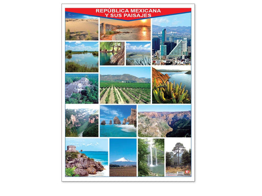 Póster México y sus Paisajes - Educatodo material didáctico y juegos educativos - Educatodo