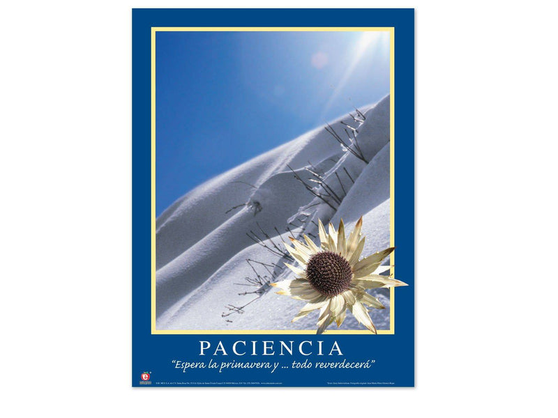 Póster Motivacional Paciencia - Educatodo material didáctico y juegos educativos - Educatodo