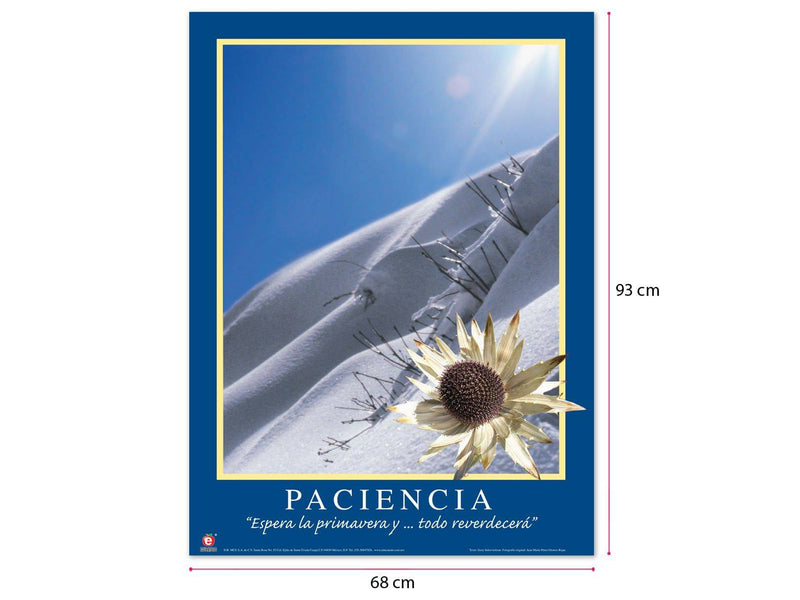 Póster Motivacional Paciencia - Educatodo material didáctico y juegos educativos - Educatodo