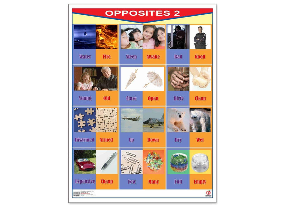 Póster Opposites 1/Opposites 2 - Educatodo material didáctico y juegos educativos - Educatodo