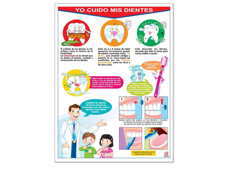 Póster Yo Cuido Mis Dientes - Educatodo material didáctico y juegos educativos - Educatodo