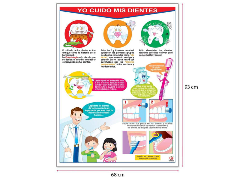 Póster Yo Cuido Mis Dientes - Educatodo material didáctico y juegos educativos - Educatodo